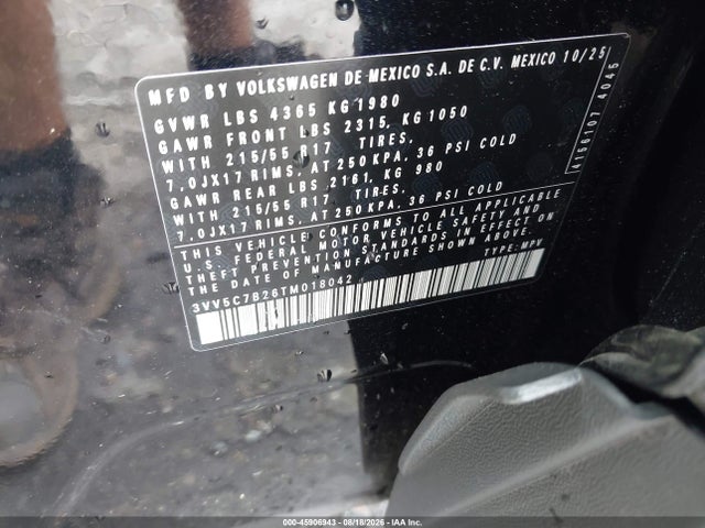 Volkswagen TAOS S 2026 3VV5C7B26TM018042 Image 9