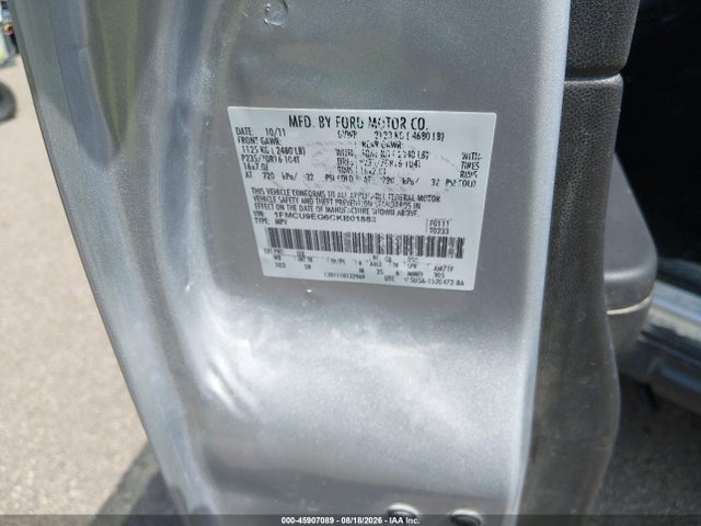 Продажа на аукционе авто 2012 Ford Escape Limited, vin: 1FMCU9EG6CKB01883, номер лота: 45907089