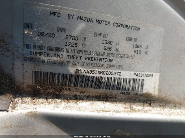 Aukcja sprzedaży 1991 Mazda Mx-5 Miata, vin: JM1NA351XM0205272, numer aukcji: 45907136