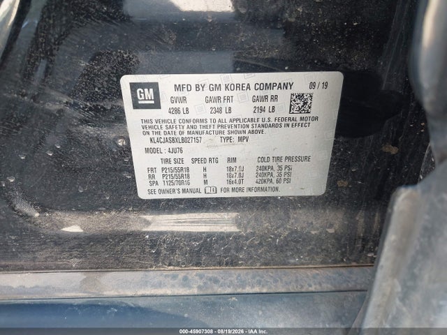 Продаж на аукціоні авто 2020 Buick Encore Fwd Preferred, vin: KL4CJASBXLB027157, номер лоту: 45907308