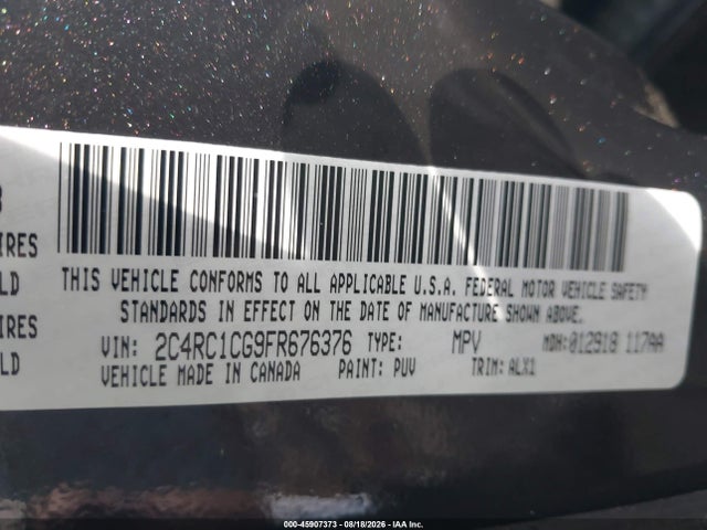 Продаж на аукціоні авто 2015 Chrysler Town & Country Touring-l, vin: 2C4RC1CG9FR676376, номер лоту: 45907373