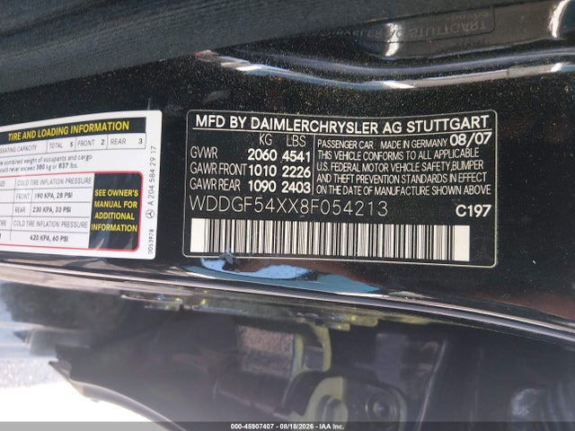 Продажа на аукционе авто 2008 Mercedes-benz C 300 Luxury/sport, vin: WDDGF54XX8F054213, номер лота: 45907407