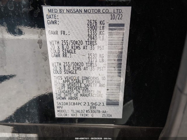 5N1DR3CB4PC219621 Nissan Pathfinder Sl Fwd