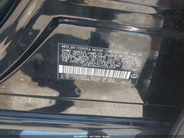 45907573 :رقم المزاد ، JTHBJ46G692330209 vin ، 2009 Lexus Es 350 مزاد بيع
