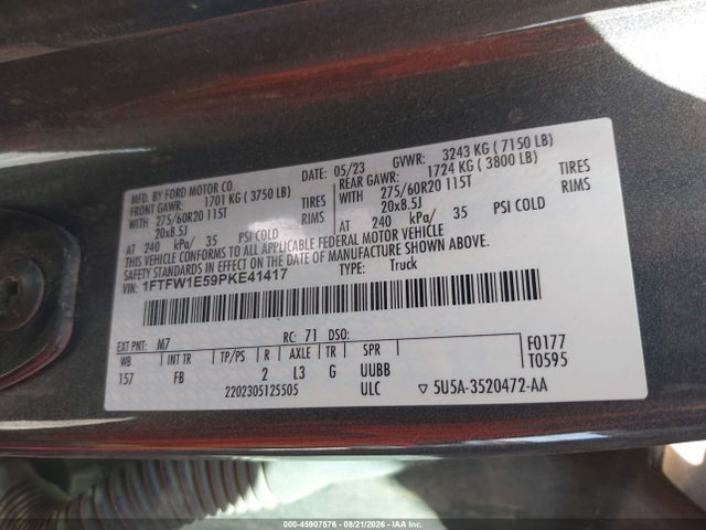 Ford F-150 Xlt 2023 1FTFW1E59PKE41417 Image 9