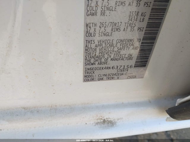 Nissan Frontier Pro-4x 4x4 2024 1N6ED1EK4RN637156 Image 9