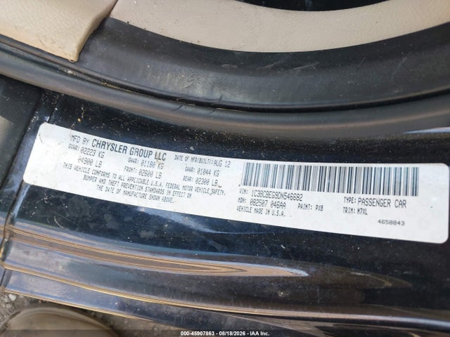 Aukcja sprzedaży 2013 Chrysler 200 Touring, vin: 1C3BCBEG9DN546682, numer aukcji: 45907863