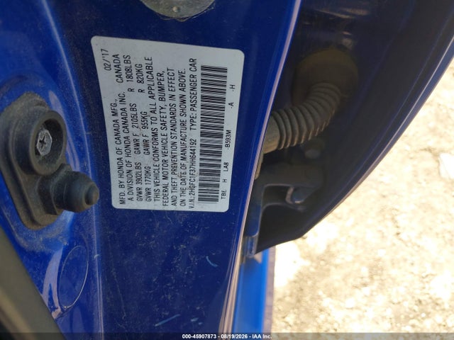 2HGFC1F37HH644192 Honda Civic Ex-t