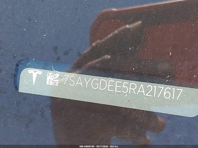 Aukcja sprzedaży 2024 Tesla Model Y Long Range Dual Motor All-wheel Drive, vin: 7SAYGDEE5RA217617, numer aukcji: 45908190