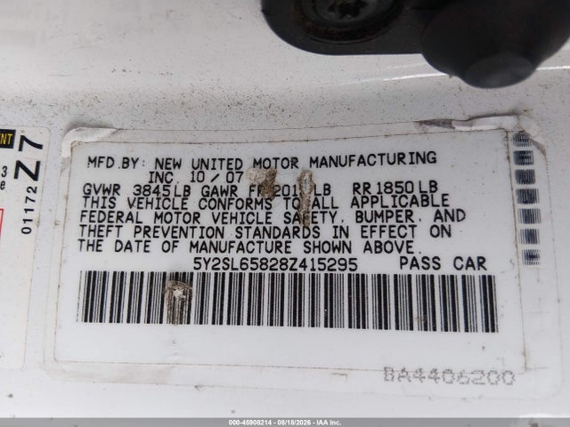 Продаж на аукціоні авто 2008 Pontiac Vibe, vin: 5Y2SL65828Z415295, номер лоту: 45908214