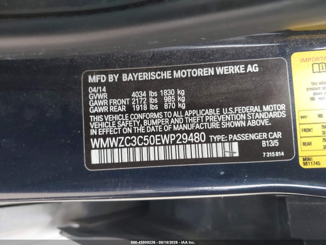 Aukcja sprzedaży 2014 Mini Countryman Cooper S, vin: WMWZC3C50EWP29480, numer aukcji: 45908226