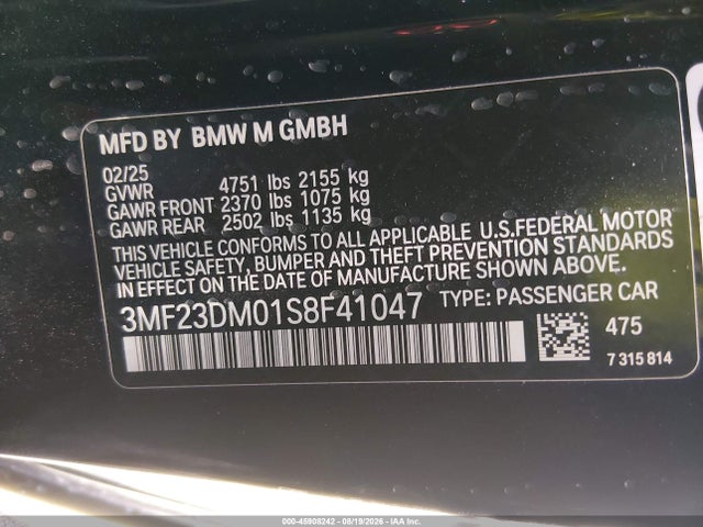 3MF23DM01S8F41047 BMW M2