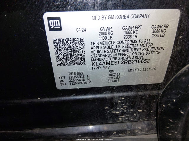 45908263 :رقم المزاد ، KL4AMESL2RB216652 vin ، 2024 Buick Encore Gx Sport Touring Awd مزاد بيع