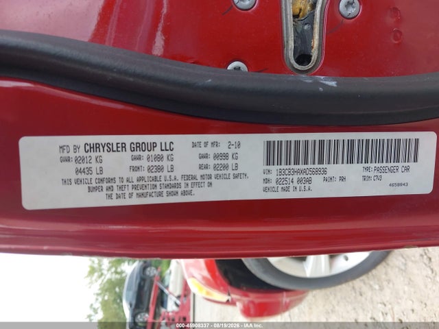 Auction sale of the 2010 Dodge Caliber Mainstreet, vin: 1B3CB3HAXAD568936, lot number: 45908337