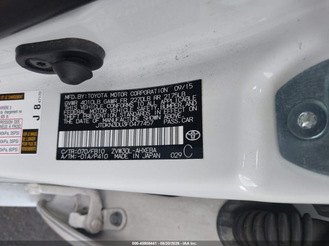 Toyota Prius Three 2015 JTDKN3DU3F0477457 Image 9