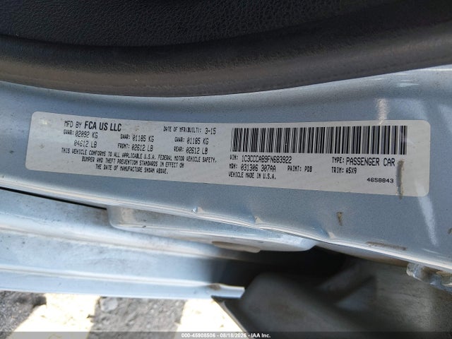 Aukcja sprzedaży 2015 Chrysler 200 Limited, vin: 1C3CCCAB9FN683922, numer aukcji: 45908506