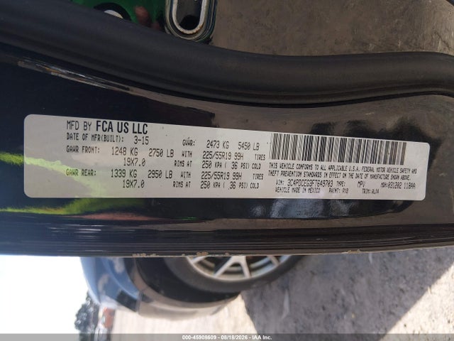 Продаж на аукціоні авто 2015 Dodge Journey R/t, vin: 3C4PDCEG3FT649703, номер лоту: 45908609
