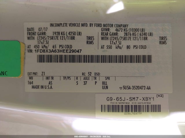 1FD8X3A63HEE29047 Ford F-350 Xl