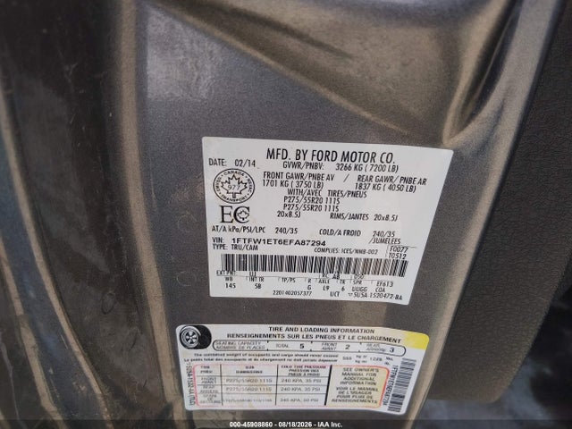 Ford F-150 Fx4 2014 1FTFW1ET6EFA87294 Image 9