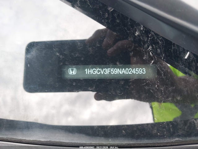 45908963 :رقم المزاد ، 1HGCV3F59NA024593 vin ، 2022 Honda Accord Hybrid Ex-l مزاد بيع