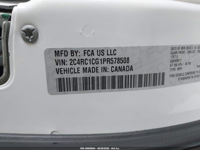 Продажа на аукционе авто 2023 Chrysler Voyager Lx, vin: 2C4RC1CG1PR578508, номер лота: 45908964