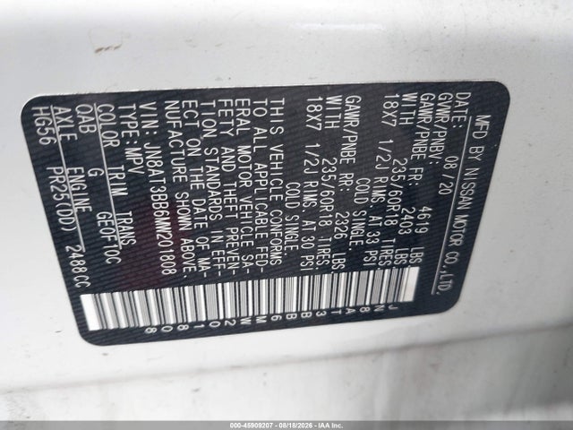 Nissan Rogue Sv Intelligent Awd 2021 JN8AT3BB6MW201808 Image 9