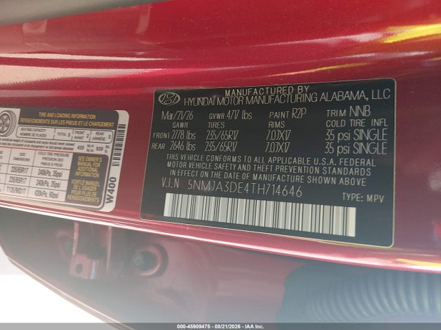 Hyundai TUCSON SE 2026 5NMJA3DE4TH714646 Image 9