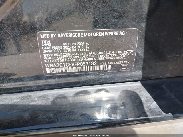 Продаж на аукціоні авто 2015 Bmw 328i, vin: WBA3C1C58FP853132, номер лоту: 45909739