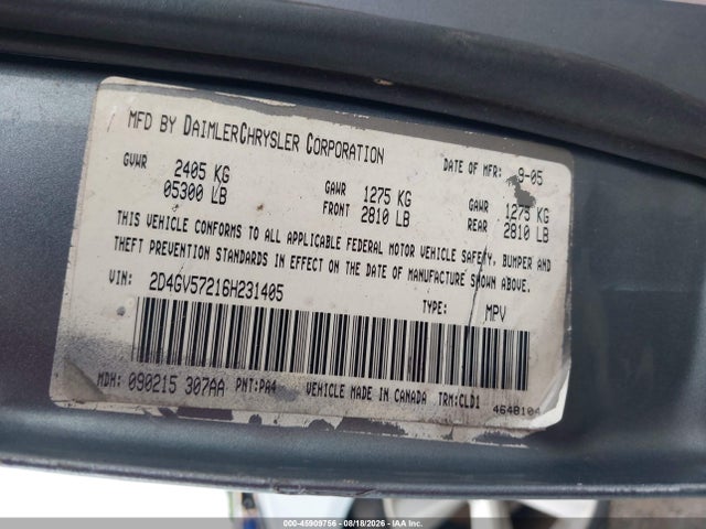 Aukcja sprzedaży 2006 Dodge Magnum R/t, vin: 2D4GV57216H231405, numer aukcji: 45909756