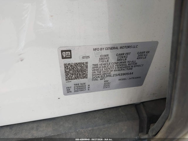 Продажа на аукционе авто 2025 Gmc Yukon Xl 4wd Denali, vin: 1GKS2JRL2SR390544, номер лота: 45909949