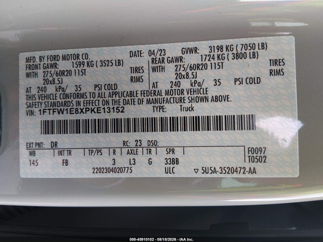 Ford F-150 Xlt 2023 1FTFW1E8XPKE13152 Image 9