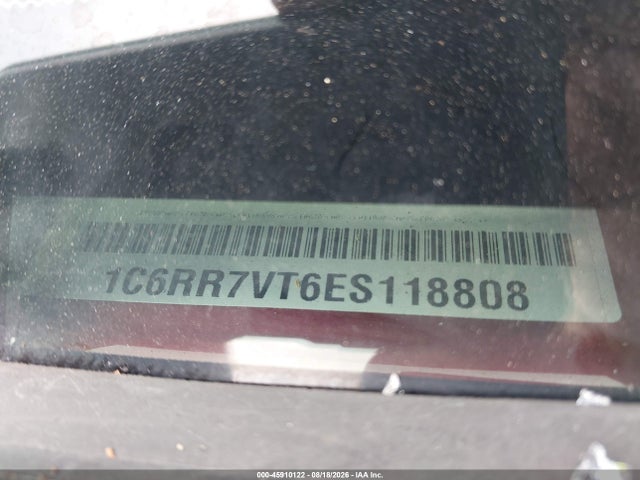 Aukcja sprzedaży 2014 Ram 1500 Laramie, vin: 1C6RR7VT6ES118808, numer aukcji: 45910122