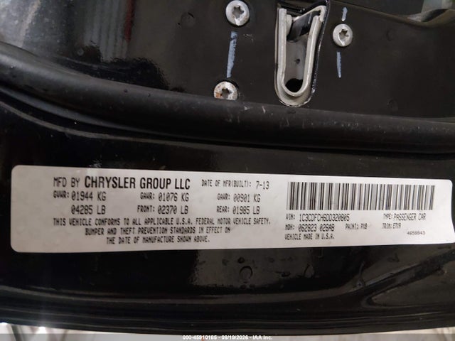 2013 Dodge Dart Limited მანქანა იყიდება აუქციონზე, vin: 1C3CDFCH6DD320805, აუქციონის ნომერი: 45910185