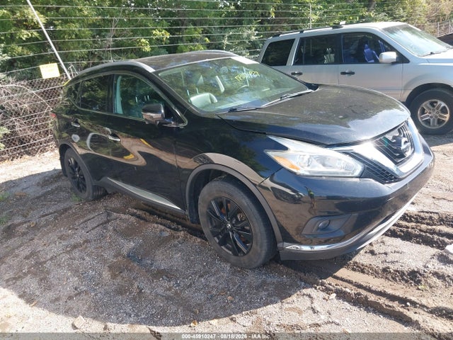 2017 Nissan Murano Sl მანქანა იყიდება აუქციონზე, vin: 5N1AZ2MH5HN165476, აუქციონის ნომერი: 45910247