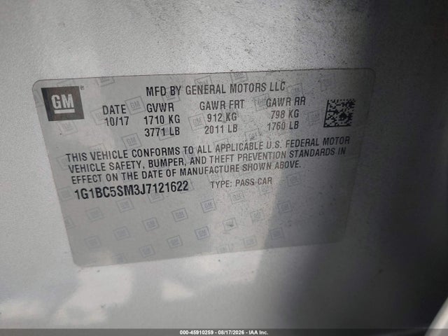 Chevrolet Cruze Ls Auto 2018 1G1BC5SM3J7121622 Image 9