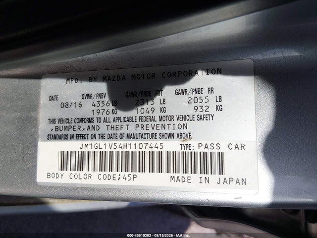 Mazda Mazda6 Touring 2017 JM1GL1V54H1107445 Image 9