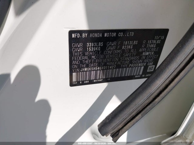 JHMGK5H54GX011427 Honda FIT LX