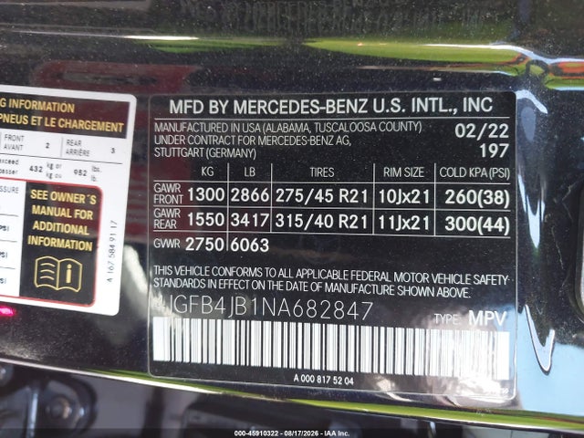 Продажа на аукционе авто 2022 Mercedes-benz Gle 350, vin: 4JGFB4JB1NA682847, номер лота: 45910322