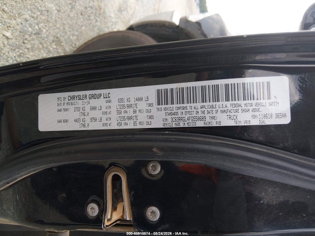 2015 Ram 3500 Tradesman მანქანა იყიდება აუქციონზე, vin: 3C63RRGL4FG550689, აუქციონის ნომერი: 45910574