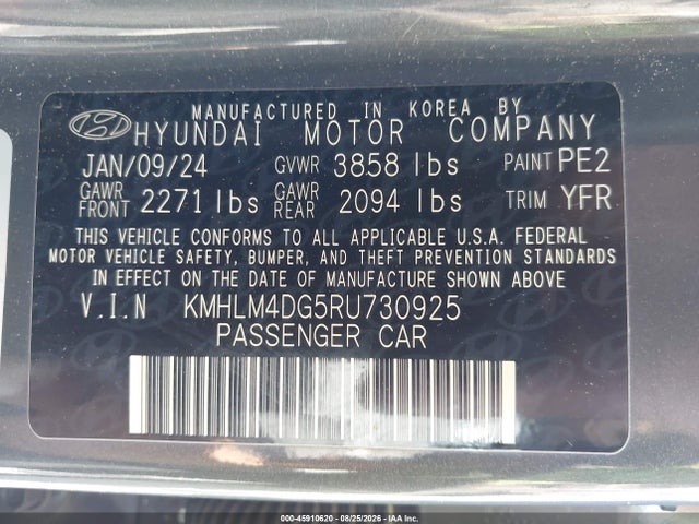 Hyundai ELANTRA SEL 2024 KMHLM4DG5RU730925 Image 9