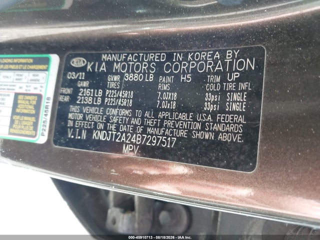 Aukcja sprzedaży 2011 Kia Soul !, vin: KNDJT2A24B7297517, numer aukcji: 45910713