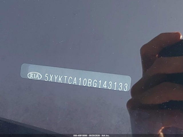 45910890 :رقم المزاد ، 5XYKTCA10BG143133 vin ، 2011 Kia Sorento Lx مزاد بيع