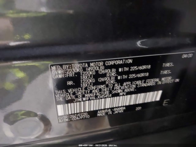 Продажа на аукционе авто 2020 Toyota Rav4 Hybrid Xse, vin: JTMEWRFV6LJ045454, номер лота: 45911061