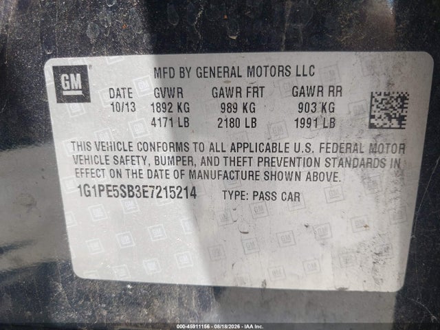 Chevrolet Cruze 2lt Auto 2014 1G1PE5SB3E7215214 Image 9