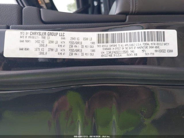 2014 Jeep Grand Cherokee Laredo მანქანა იყიდება აუქციონზე, vin: 1C4RJFAG5EC119509, აუქციონის ნომერი: 45911313