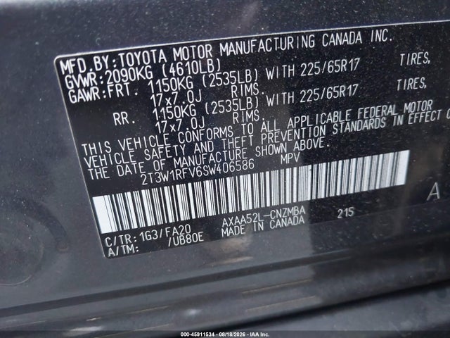 Toyota Rav4 Xle 2025 2T3W1RFV6SW406586 Image 9