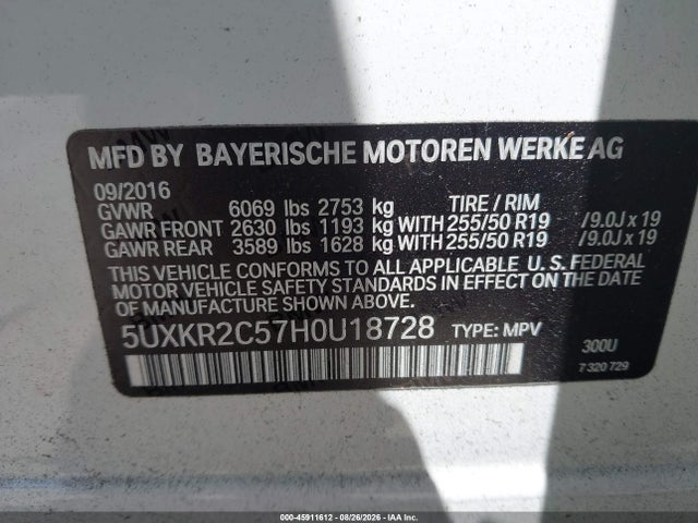 BMW X5 Sdrive35i 2017 5UXKR2C57H0U18728 Image 9