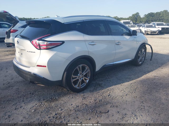 2016 Nissan Murano Platinum მანქანა იყიდება აუქციონზე, vin: 5N1AZ2MGXGN133399, აუქციონის ნომერი: 45911864
