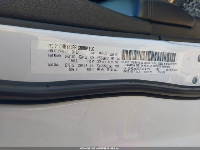 2014 Dodge Durango Sxt მანქანა იყიდება აუქციონზე, vin: 1C4RDJAG2EC314414, აუქციონის ნომერი: 45911915