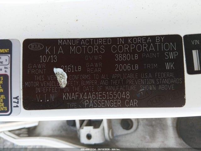 Продажа на аукционе авто 2014 Kia Forte Lx, vin: KNAFX4A61E5155048, номер лота: 45912134